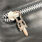 CHROME HEARTS Bi-fold Pyramid Stud Dagger Zip Clutch Bag, Leather, Unisex, Black