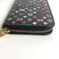 LOUIS VUITTON M60244 モノグラムマルチカラー ジッピーウォレット ロングウォレット ラウンドファスナー 長財布 モノグラムマルチカラーキャンバス ユニセックス ノワール ブラック