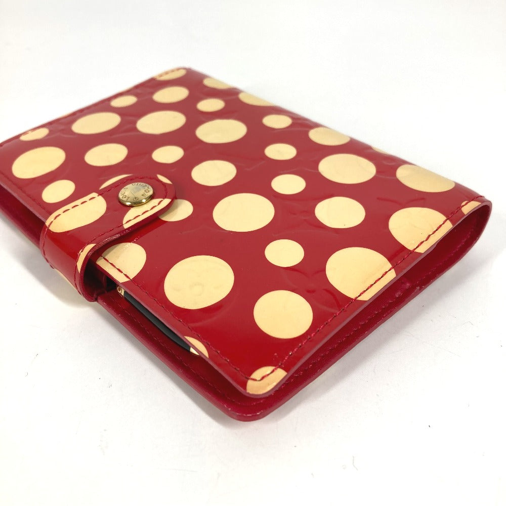 LOUIS VUITTON M91518 モノグラムヴェルニ 草間彌生コラボ アジェンダPM アジェンダ PM ボールペン付 システム手帳 ステーショナリー ドット 水玉 手帳カバー モノグラムヴェルニ レディース レッド