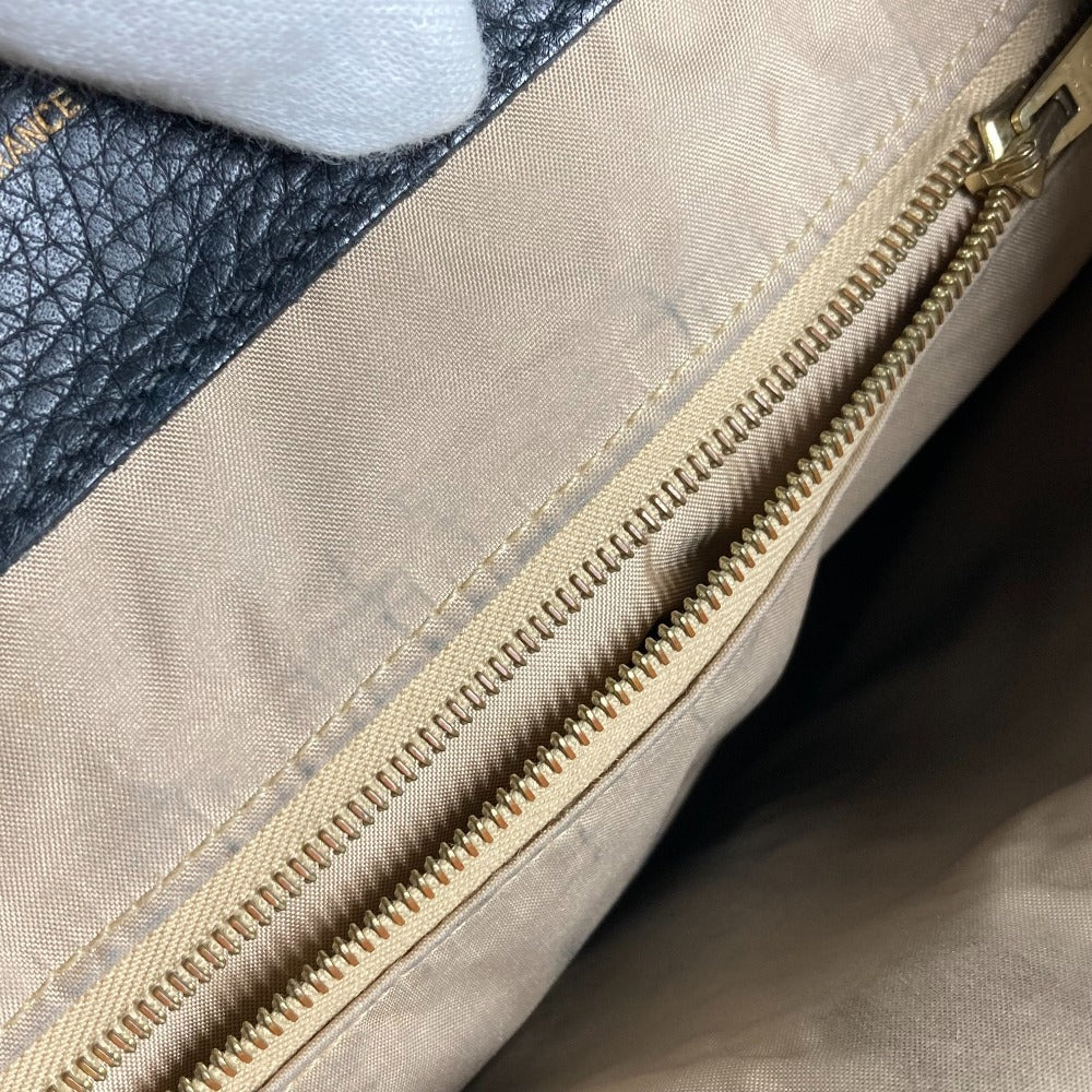 HERMES タール カバン セカンドバッグ ポーチ 2つ折り クラッチバッグ レザー ユニセックス ブラック