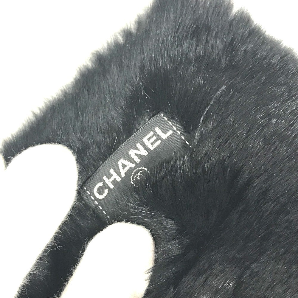 CHANEL CC ココマーク ロゴ ファー アクセサリー ジュエリー バングル ブレスレット ファー レディース ブラック