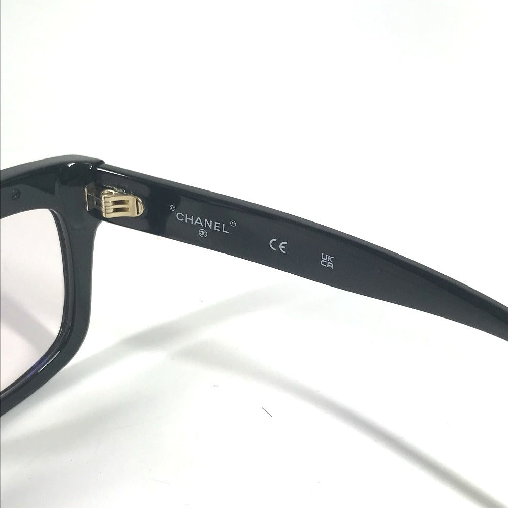 CHANEL 71626A チェーン CC ココマーク ロゴ めがね メガネ アイウェア 眼鏡 サングラス アセテート レディース ブラック