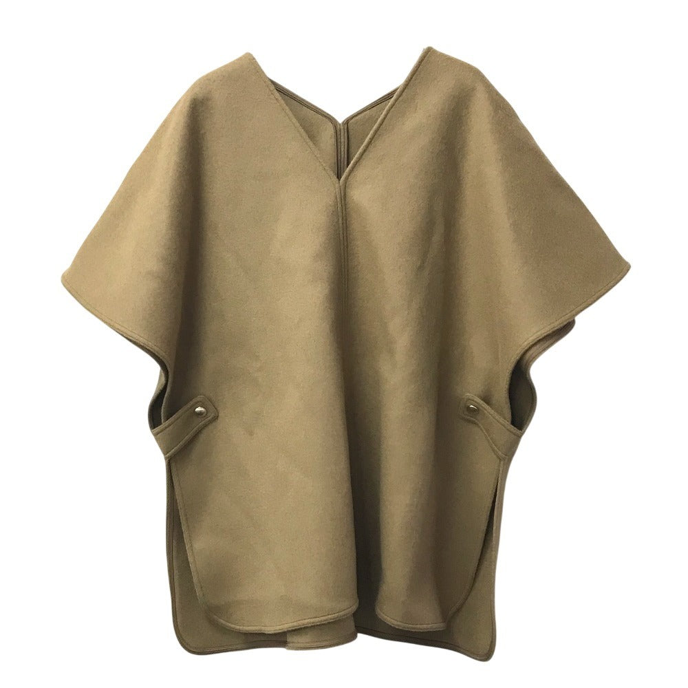 MONCLER ロゴ PONCHO CAPE アパレル アウター 羽織 トップス ポンチョ ウール レディース ベージュ