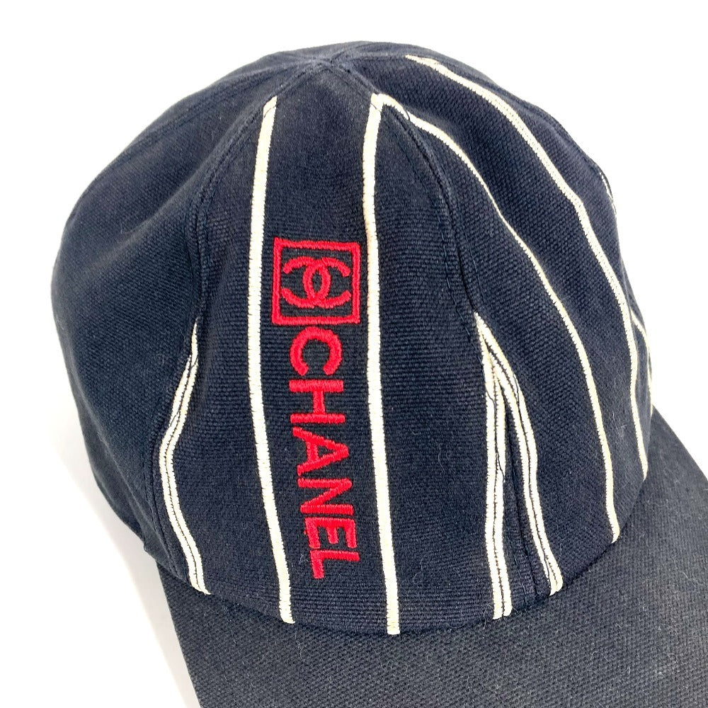 CHANEL スポーツ CC ココマーク ロゴ 帽子 キャップ帽 ベースボール キャップ コットン ユニセックス ネイビー