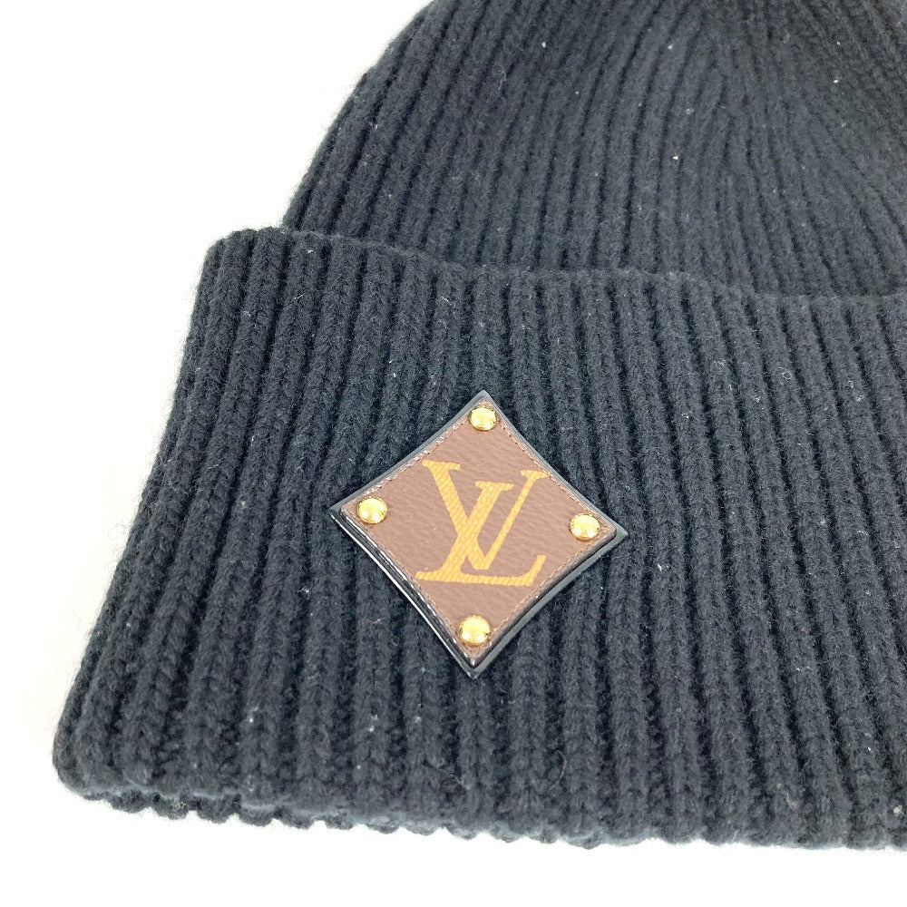 LOUIS VUITTON M76706 Monogram Beanie - LV Beanie Hat, Knit Cap, Wool, Unisex, Noir, Black