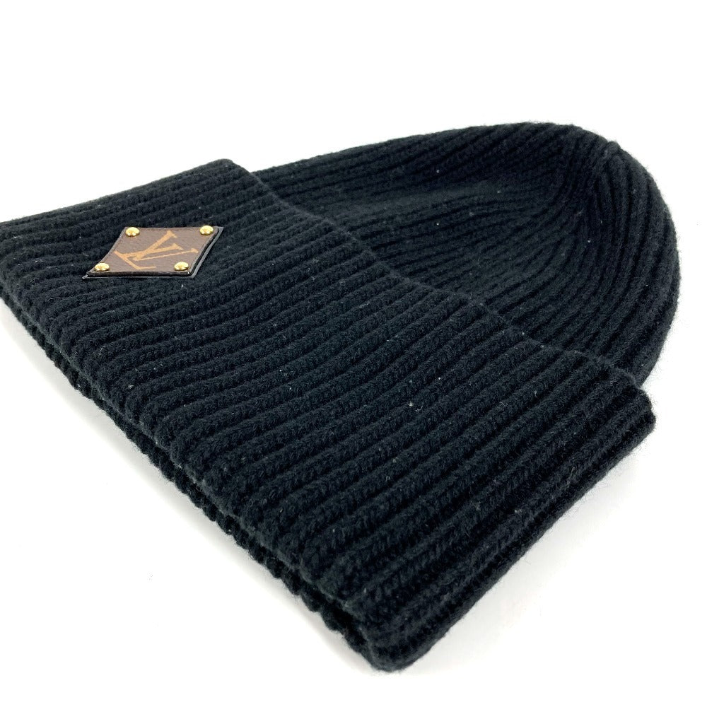 LOUIS VUITTON M76706 Monogram Beanie - LV Beanie Hat, Knit Cap, Wool, Unisex, Noir, Black