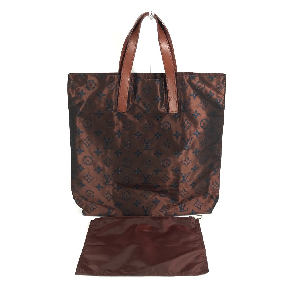 LOUIS VUITTON M56710 Monogram Cabas Escapade Shoulder Tote Bag with Pouch, Leather/Nylon, Unisex, Brown