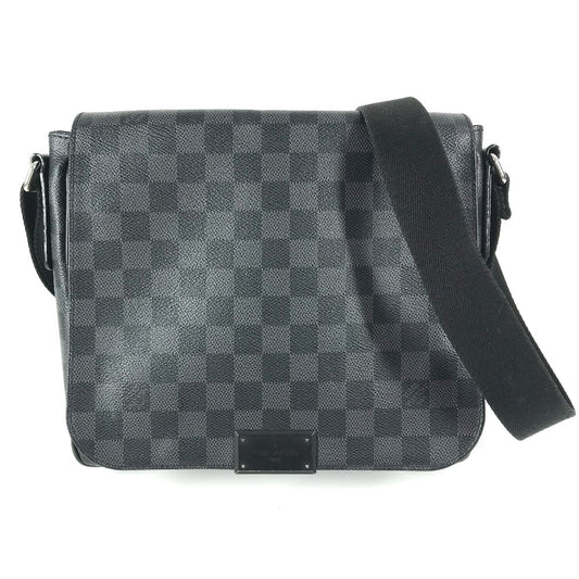 LOUIS VUITTON N41260 ダミエグラフィット ディストリクトPM ディストリクト PM カバン 斜め掛け フラップ メッセンジャーバッグ ショルダーバッグ ダミエグラフィットキャンバス ユニセックス ブラック