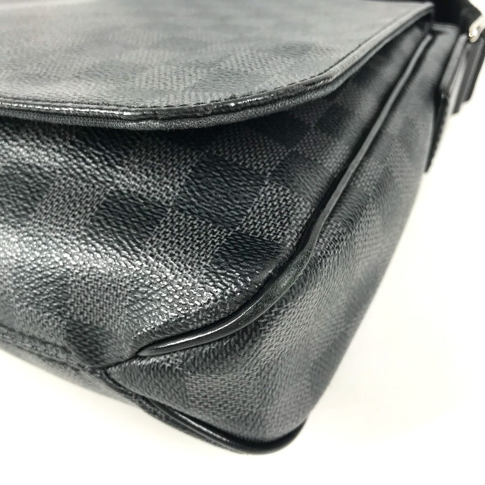 LOUIS VUITTON N41260 ダミエグラフィット ディストリクトPM ディストリクト PM カバン 斜め掛け フラップ メッセンジャーバッグ ショルダーバッグ ダミエグラフィットキャンバス ユニセックス ブラック