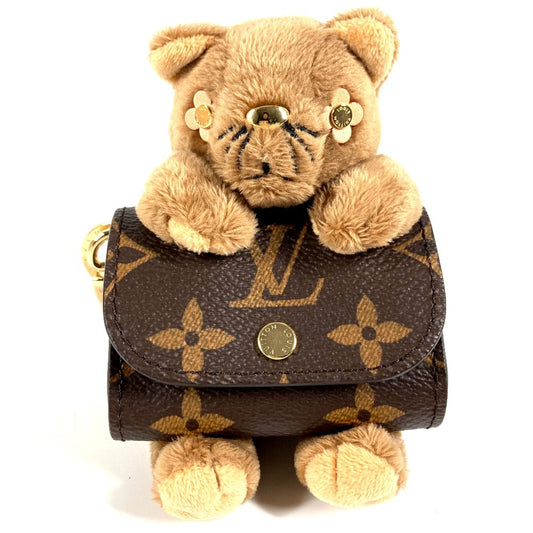 LOUIS VUITTON M01561 モノグラム 猫 キャット バッグチャーム・LV キュート モノグラム バッグチャーム キーホルダー モノグラムキャンバス レディース ブラウン