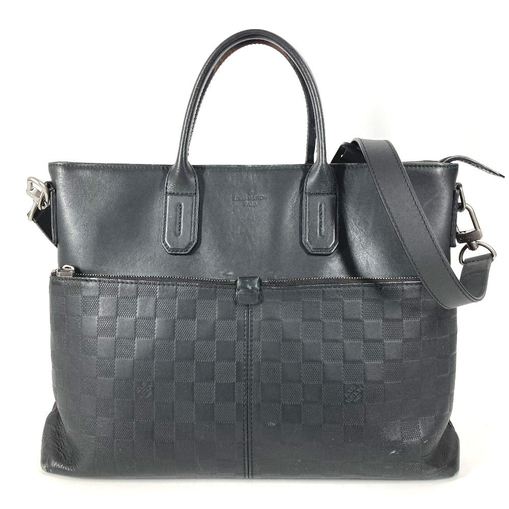 LOUIS VUITTON N41565 Damier Infini 7DW Briefcase, Seven Days a Week, Tote Bag, Handbag, Shoulder Bag, Business Bag, Damier Infini Leather, Unisex, Onyx, Black