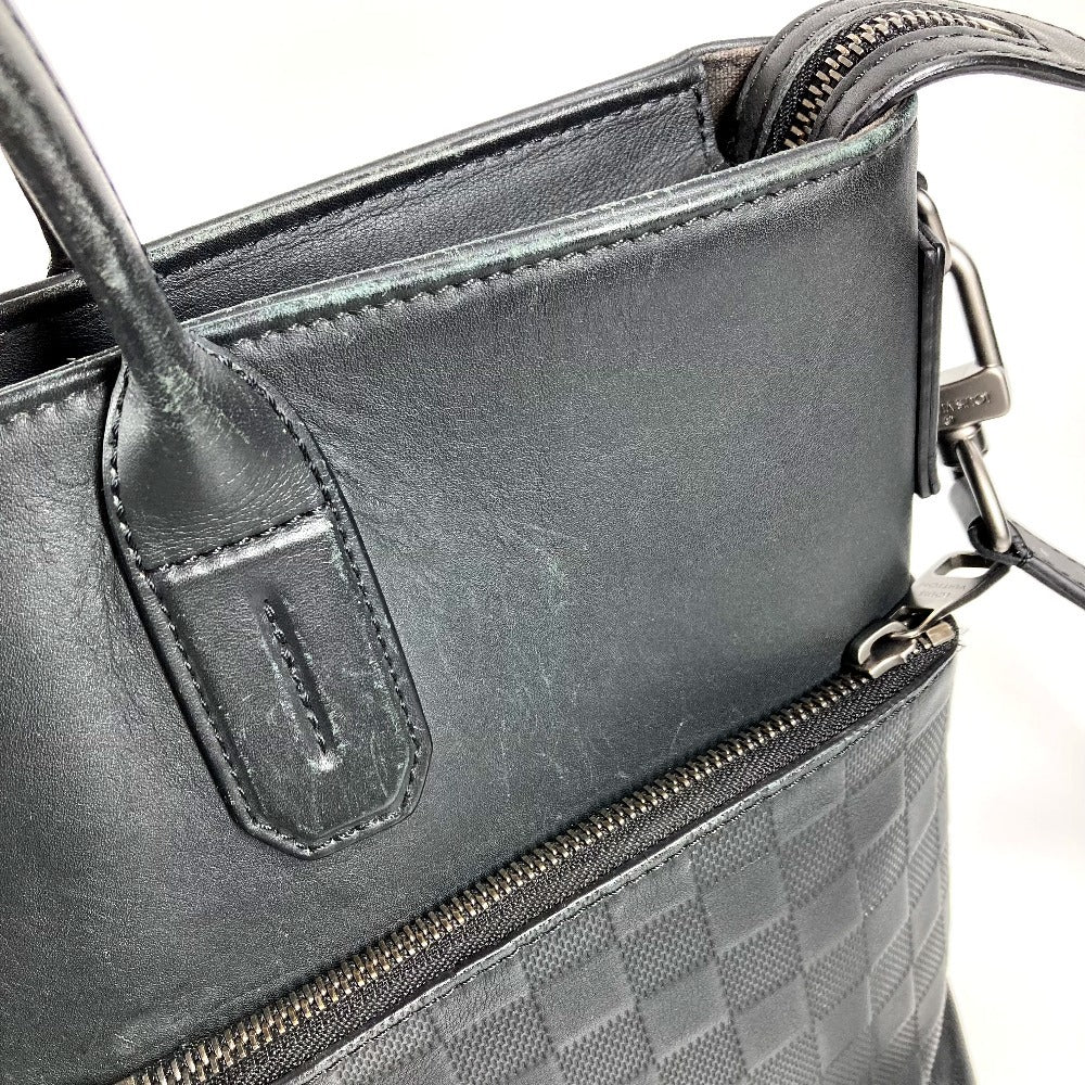 LOUIS VUITTON N41565 Damier Infini 7DW Briefcase, Seven Days a Week, Tote Bag, Handbag, Shoulder Bag, Business Bag, Damier Infini Leather, Unisex, Onyx, Black