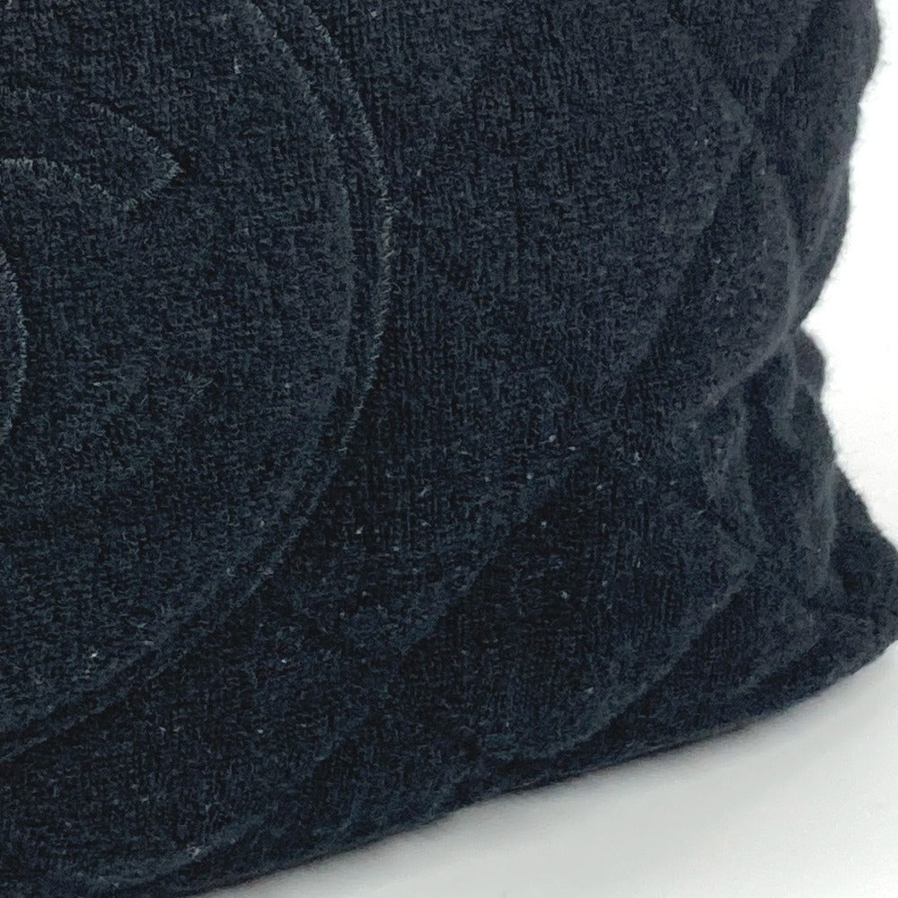CHANEL ビーチバッグ パイル CC ココマーク ロゴ カバン 肩掛け ショルダーバッグ コットン レディース ブラック