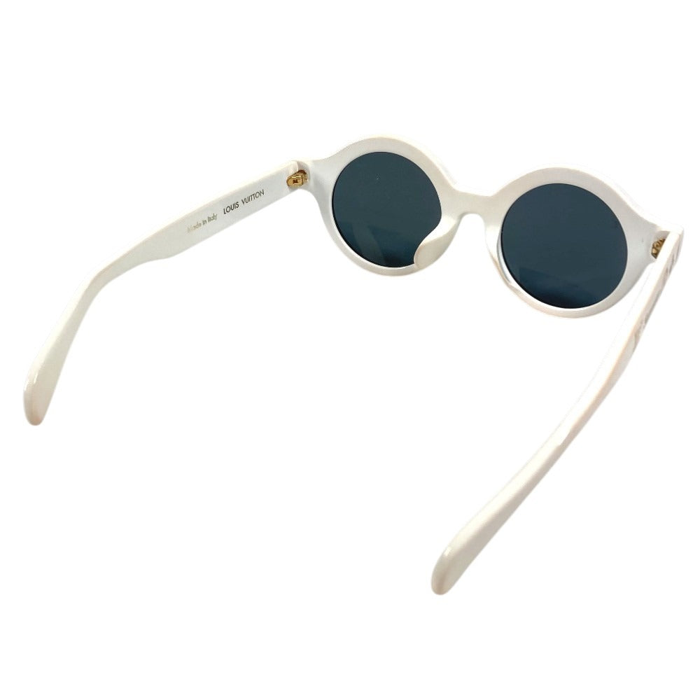 LOUIS VUITTON Z0991E Supreme Collaboration Logo Glasses Eyewear Sunglasses Plastic Unisex White