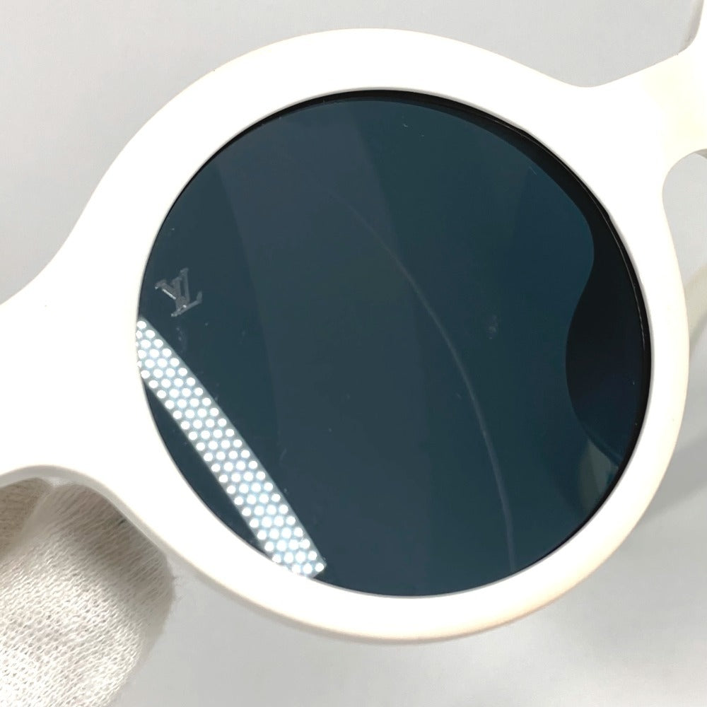 LOUIS VUITTON Z0991E Supreme Collaboration Logo Glasses Eyewear Sunglasses Plastic Unisex White