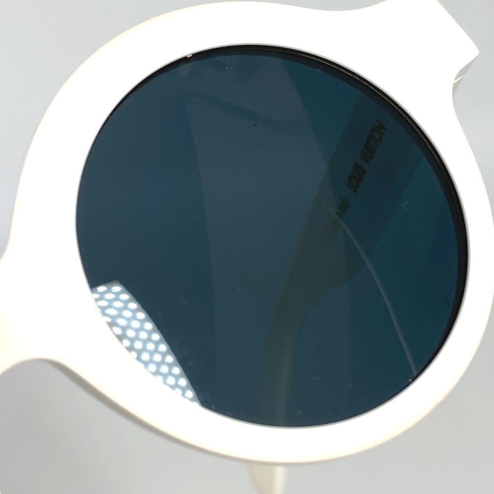 LOUIS VUITTON Z0991E Supreme Collaboration Logo Glasses Eyewear Sunglasses Plastic Unisex White