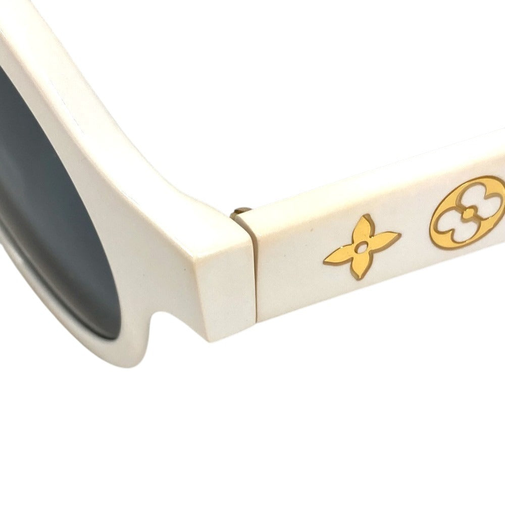 LOUIS VUITTON Z0991E Supreme Collaboration Logo Glasses Eyewear Sunglasses Plastic Unisex White