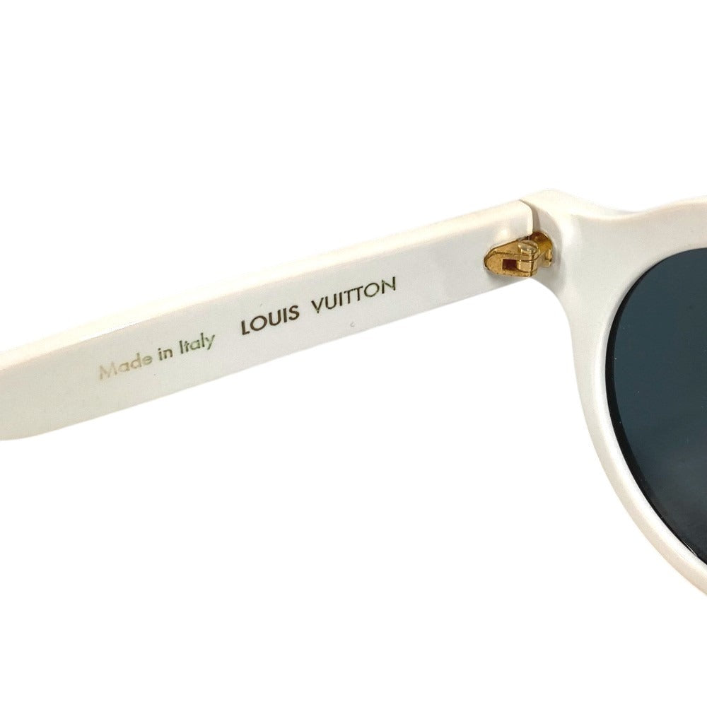 LOUIS VUITTON Z0991E Supreme Collaboration Logo Glasses Eyewear Sunglasses Plastic Unisex White