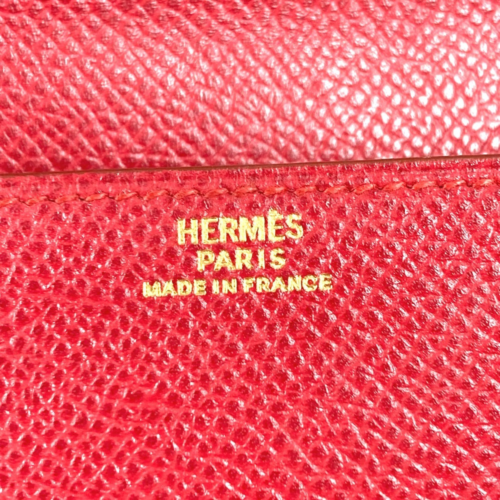 HERMES ヴィンテージ ポシェットグリーン ポシェット グリーン ウエストバッグ カバン ミニバッグ フラップ ベルトバッグ ボディバッグ レザー レディース レッド
