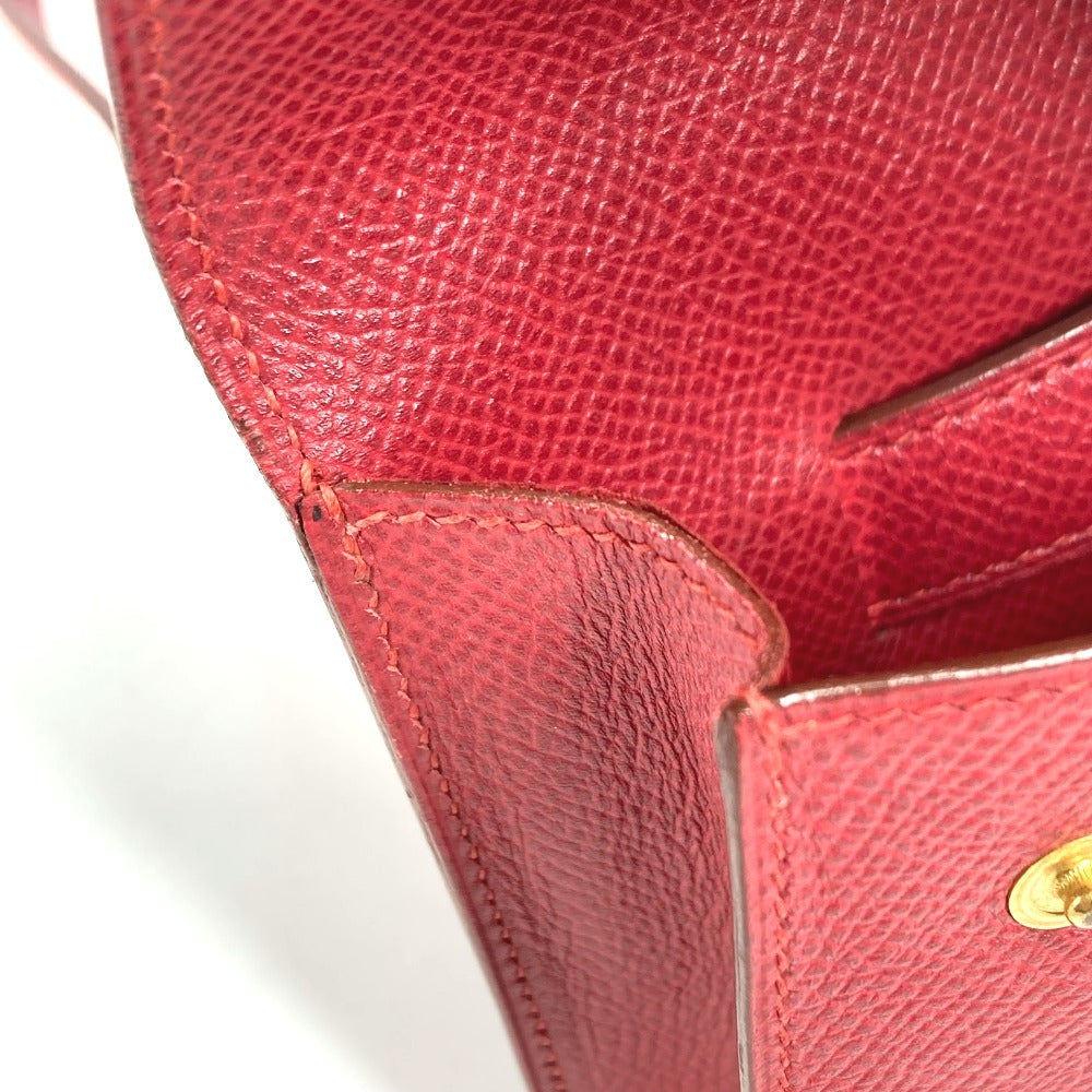 HERMES ヴィンテージ ポシェットグリーン ポシェット グリーン ウエストバッグ カバン ミニバッグ フラップ ベルトバッグ ボディバッグ レザー レディース レッド