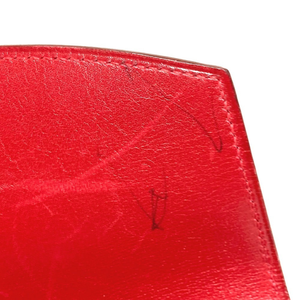 Vintage HERMES H logo Pochette Rio clutch bag, pouch, or second bag in unisex leather, red.