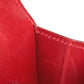 Vintage HERMES H logo Pochette Rio clutch bag, pouch, or second bag in unisex leather, red.
