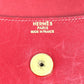 Vintage HERMES H logo Pochette Rio clutch bag, pouch, or second bag in unisex leather, red.