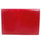 Vintage HERMES H logo Pochette Rio clutch bag, pouch, or second bag in unisex leather, red.