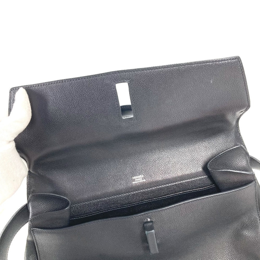 HERMES エトリベルト エトリ ベルト カバン トートバッグ フラップ ハンドバッグ レザー ユニセックス ブラック