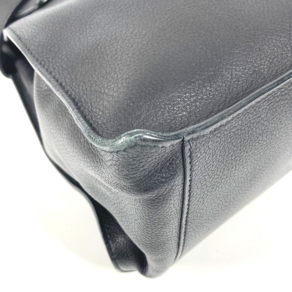 HERMES エトリベルト エトリ ベルト カバン トートバッグ フラップ ハンドバッグ レザー ユニセックス ブラック