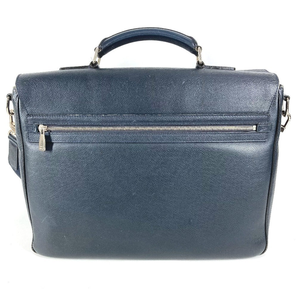 LOUIS VUITTON M32637 Taiga Vassili GM Bag, 2-Way Handbag, Shoulder Bag, Business Bag, Taiga Leather, Unisex, Boreal Navy