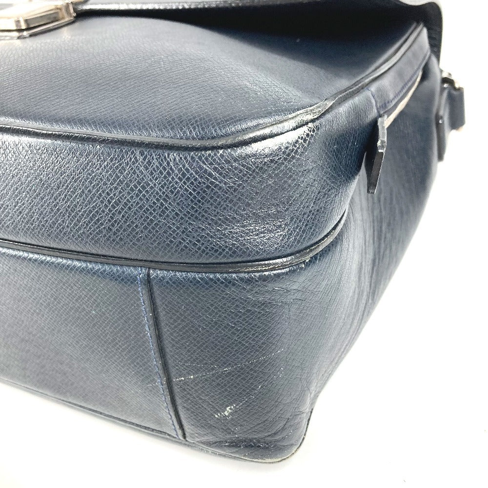 LOUIS VUITTON M32637 Taiga Vassili GM Bag, 2-Way Handbag, Shoulder Bag, Business Bag, Taiga Leather, Unisex, Boreal Navy