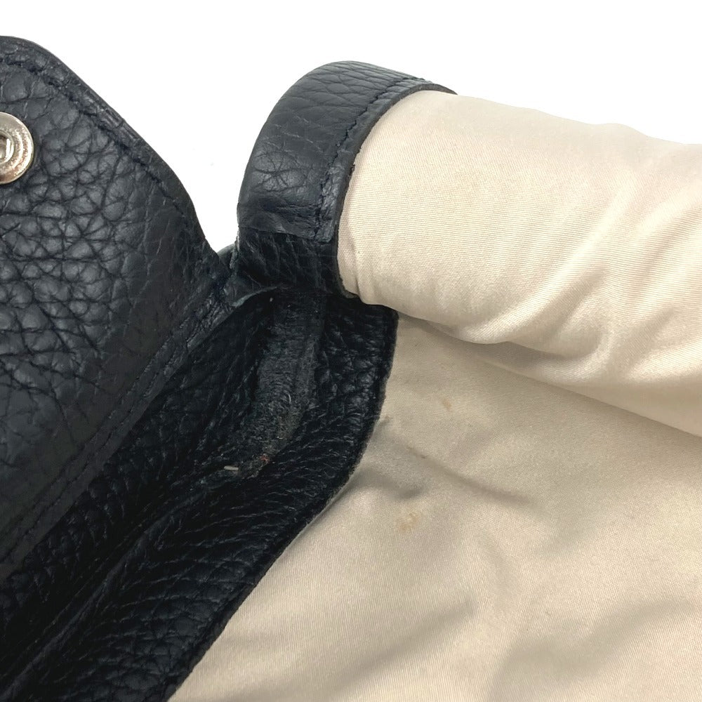 HERMES エクイ ポーチ フラップ カバン セカンドバッグ クラッチバッグ レザー ユニセックス ブラック