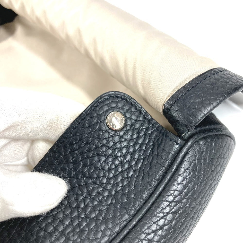 HERMES エクイ ポーチ フラップ カバン セカンドバッグ クラッチバッグ レザー ユニセックス ブラック