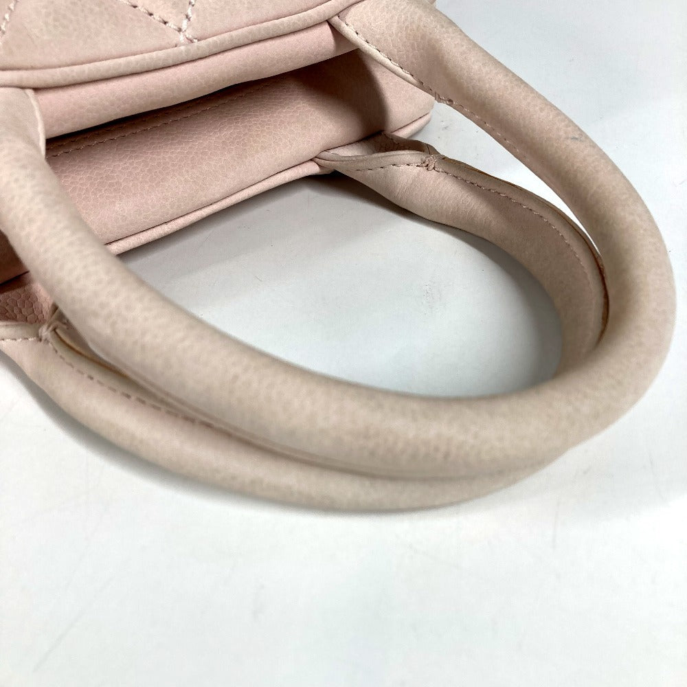 CHANEL Matelasse Quilted CC Coco Mark Logo Bag with Fringe and Tassel, Mini Boston Bag, Nubuck Leather, Women's, Light Pink