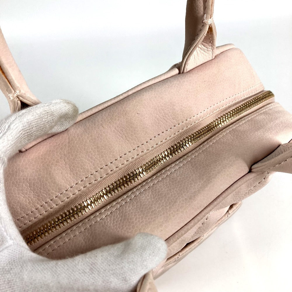 CHANEL Matelasse Quilted CC Coco Mark Logo Bag with Fringe and Tassel, Mini Boston Bag, Nubuck Leather, Women's, Light Pink