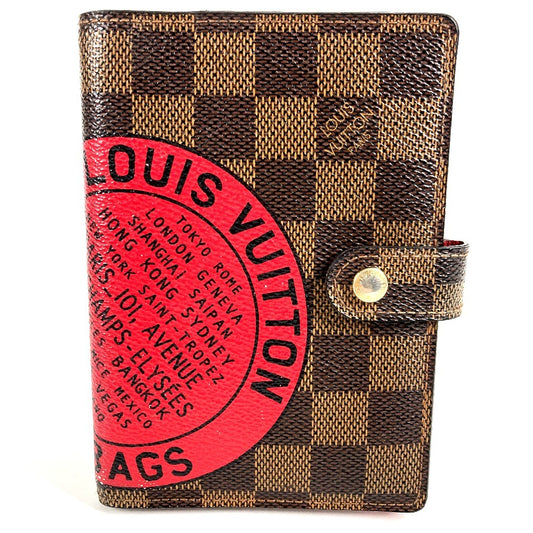 LOUIS VUITTON R21040 ダミエ アジェンダPM T＆B ロゴ システム手帳 ステーショナリー 手帳カバー ダミエキャンバス ユニセックス エベヌ ブラウン