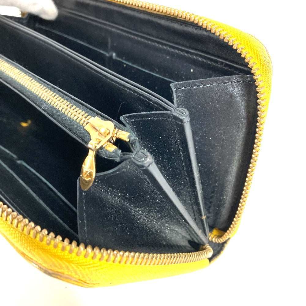 LOUIS VUITTON M91571 Dot Infinity Yayoi Kusama Polka Dot Zippy Wallet, Long Wallet with Round Zipper, Patent Leather, Women's, Yellow