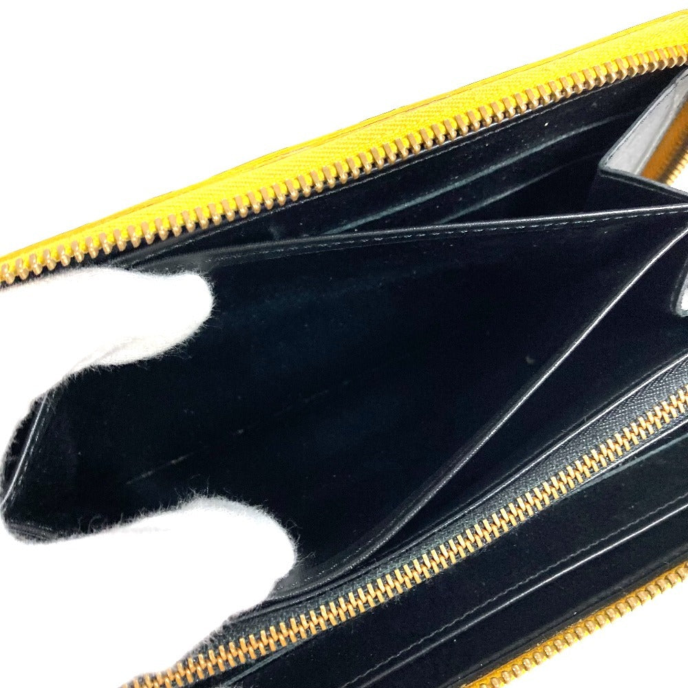 LOUIS VUITTON M91571 Dot Infinity Yayoi Kusama Polka Dot Zippy Wallet, Long Wallet with Round Zipper, Patent Leather, Women's, Yellow