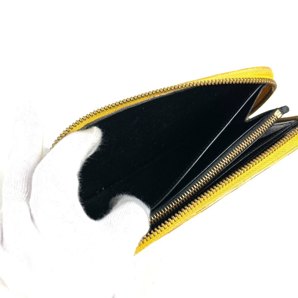 LOUIS VUITTON M91571 Dot Infinity Yayoi Kusama Polka Dot Zippy Wallet, Long Wallet with Round Zipper, Patent Leather, Women's, Yellow