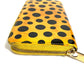 LOUIS VUITTON M91571 Dot Infinity Yayoi Kusama Polka Dot Zippy Wallet, Long Wallet with Round Zipper, Patent Leather, Women's, Yellow
