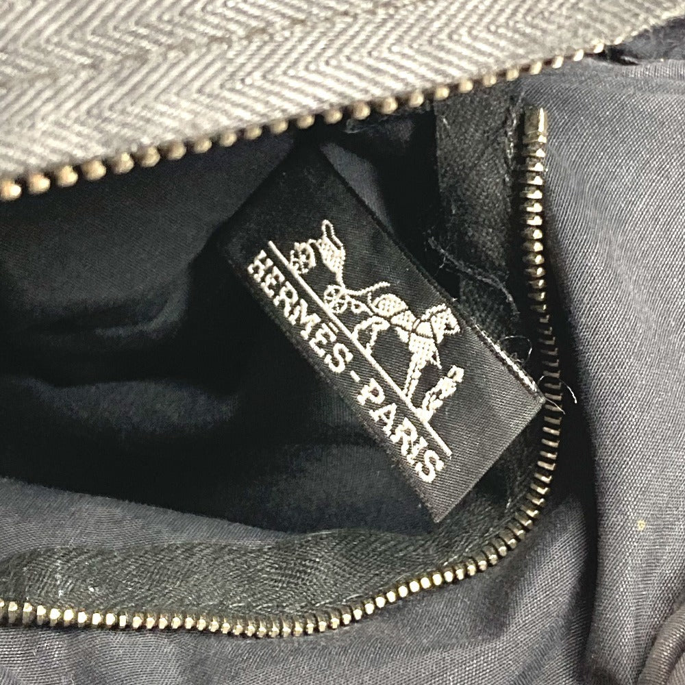 HERMES アカプルコ バンドリエール PM カバン 斜め掛け ポシェット ショルダーバッグ キャンバス ユニセックス ブラック