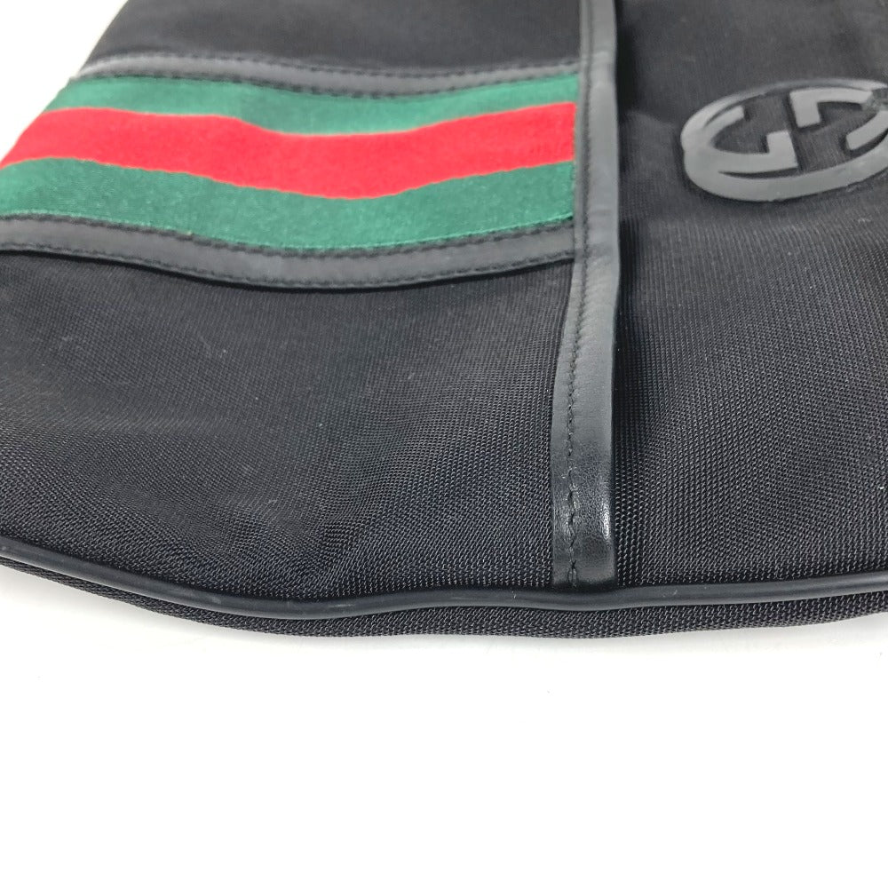 GUCCI 181068 シェリーライン GG カバン 斜め掛け ポシェット ショルダーバッグ ユニセックス ブラック