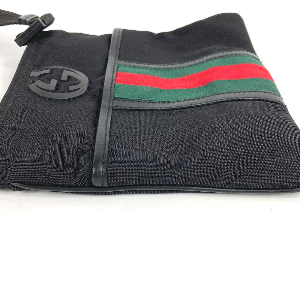 GUCCI 181068 シェリーライン GG カバン 斜め掛け ポシェット ショルダーバッグ ユニセックス ブラック