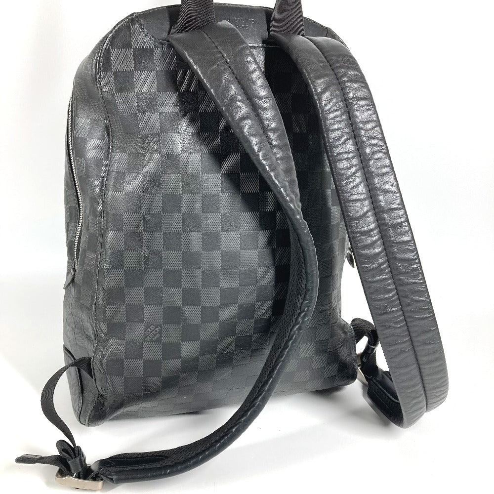 LOUIS VUITTON N40306 Damier Infini Canvas Backpack, Unisex, Damier Infini Leather, Onyx and Black