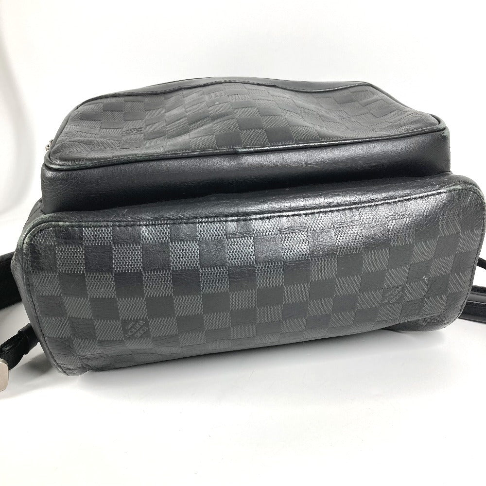 LOUIS VUITTON N40306 Damier Infini Canvas Backpack, Unisex, Damier Infini Leather, Onyx and Black