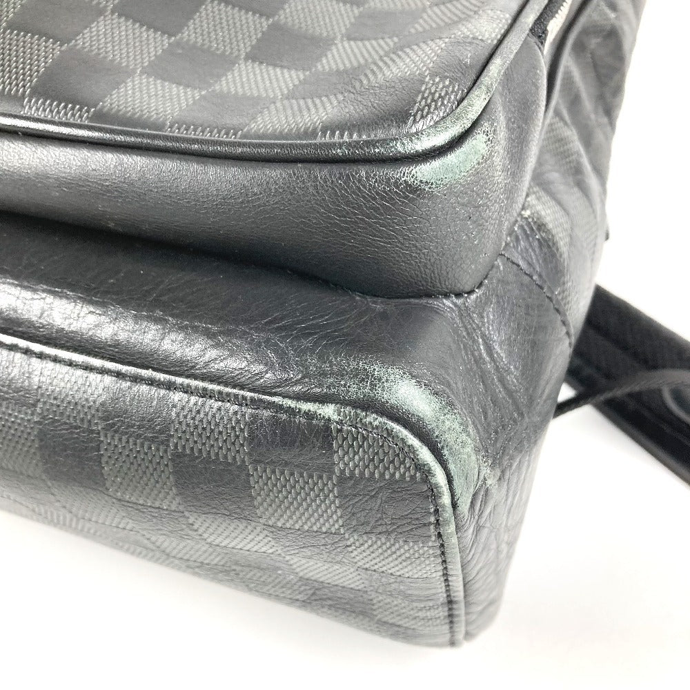 LOUIS VUITTON N40306 Damier Infini Canvas Backpack, Unisex, Damier Infini Leather, Onyx and Black