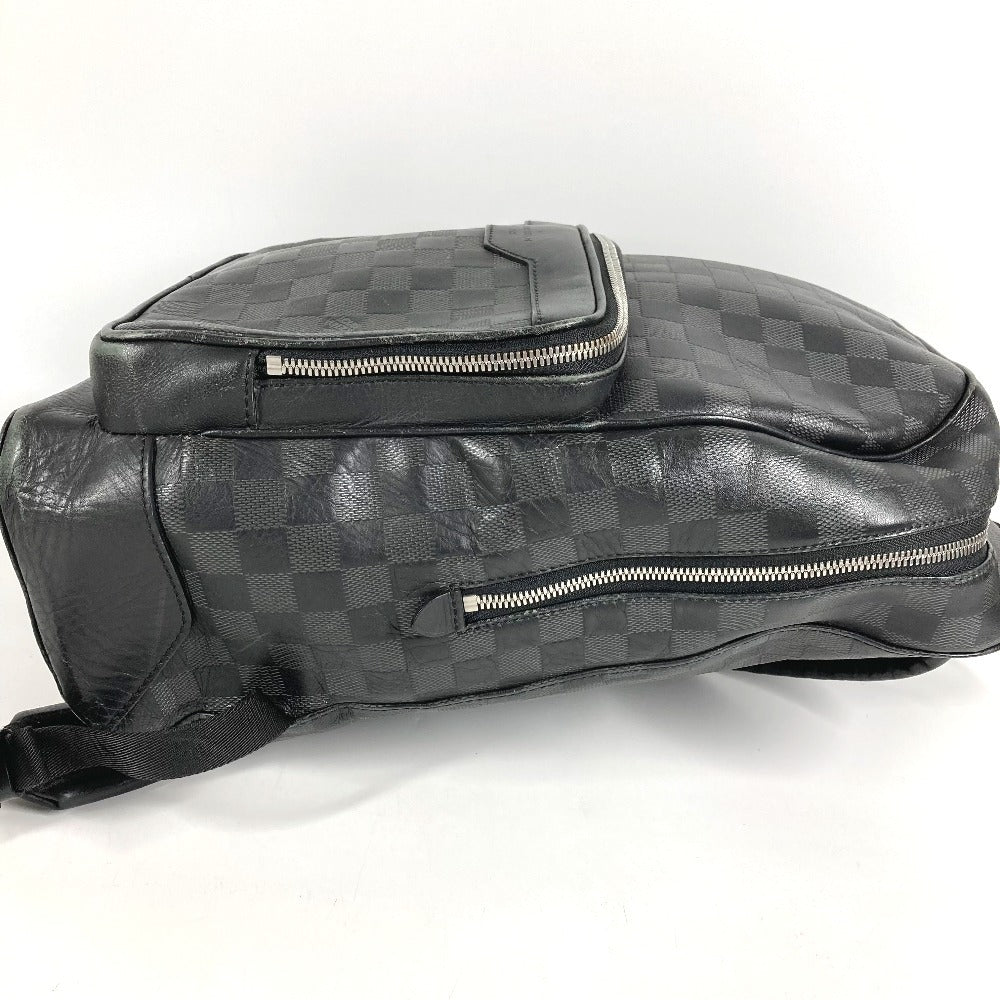 LOUIS VUITTON N40306 Damier Infini Canvas Backpack, Unisex, Damier Infini Leather, Onyx and Black