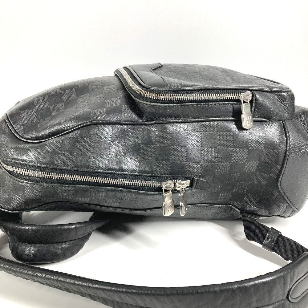 LOUIS VUITTON N40306 Damier Infini Canvas Backpack, Unisex, Damier Infini Leather, Onyx and Black