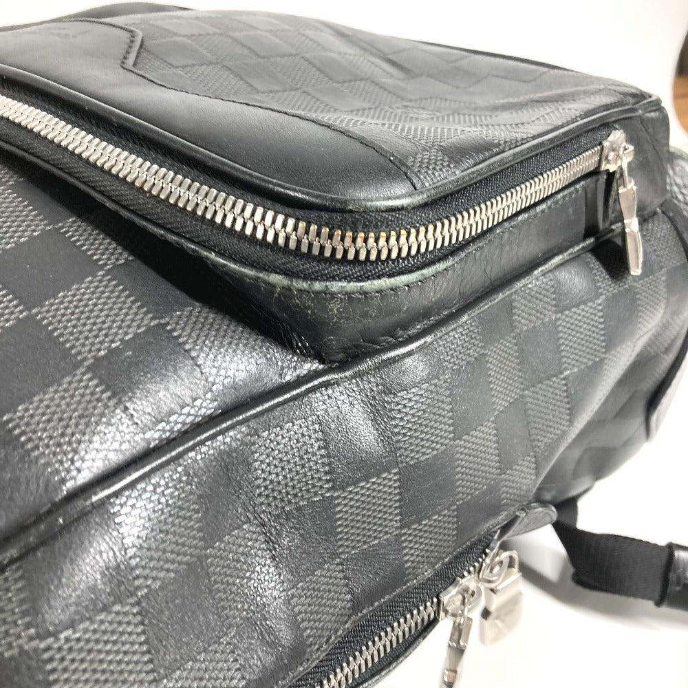 LOUIS VUITTON N40306 Damier Infini Canvas Backpack, Unisex, Damier Infini Leather, Onyx and Black